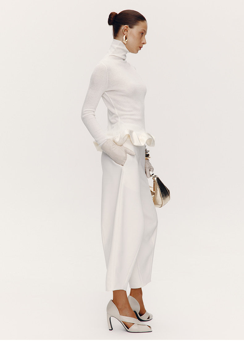AtelierMissLu Hem clouds surround turtleneck knitted top - HERE.