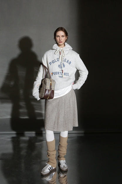 PIAOIN vintage woolen pleated premium skirt-LUCY