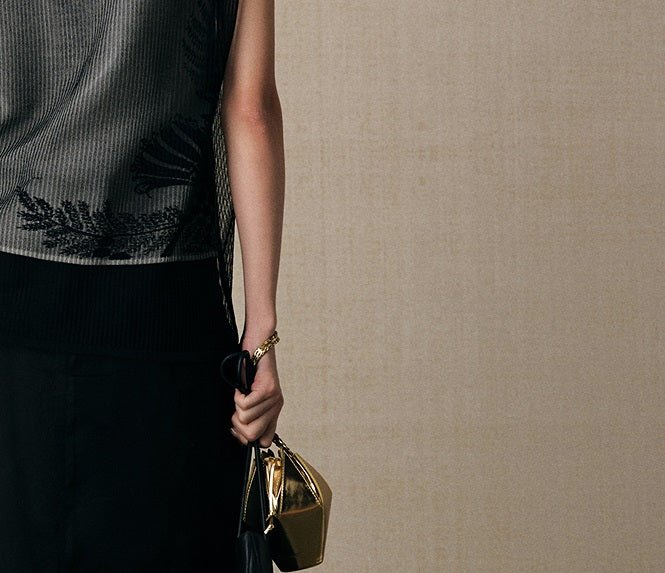 ZHUCHONGYUN jacquard round neck short sleeve T-shirt-WEBS.