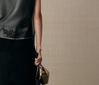 ZHUCHONGYUN jacquard round neck short sleeve T-shirt-WEBS.