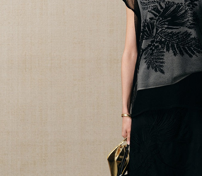 ZHUCHONGYUN jacquard round neck short sleeve T-shirt-WEBS.