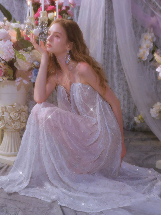 Wardrobes by Chen Luxury Sleeveless Embroidered Beaded sensula vintahe night Dress-Nana