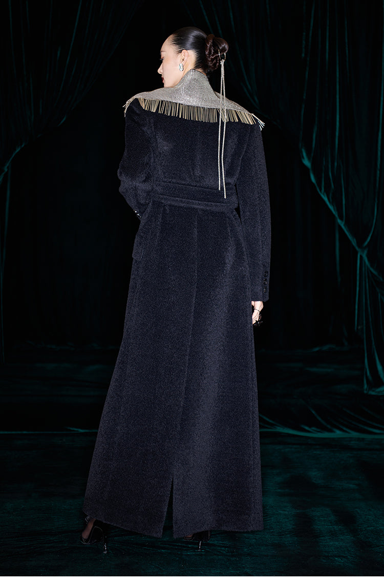 M essential Mackay designer brand water-collar tunic coat - game.