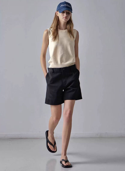 Nothing Written Vest Women's Slim Knitted Sleeveless Suspenders-LUCY.