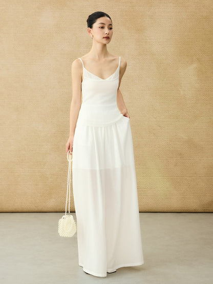 HECO Chinese Lace Edge Camisole Breathable Tencel Versatile Top - REACH.