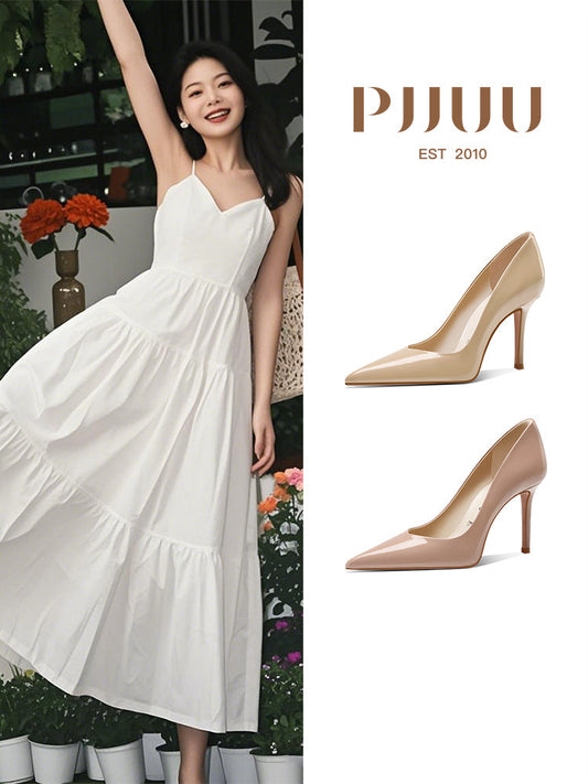 Pjjuu Professional Commuting Beautiful Little Women's Stiletto Heels - AZUL