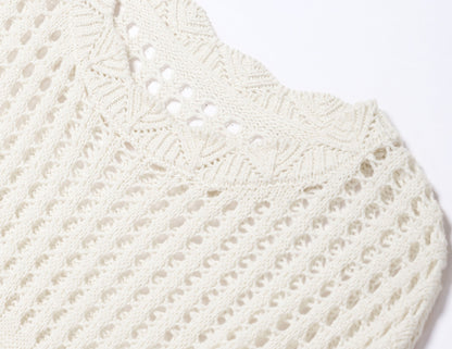 WANGXO | Handmade Beading Flared Sleeve Top & Fishtail Skirt Set -RAWLING.