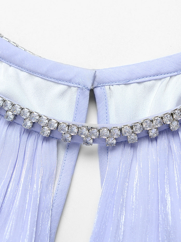 YES BY YESIR |  Ye Qians 2025 Streamer Yarn Dress with Flowing Layers-SERAPHINE.