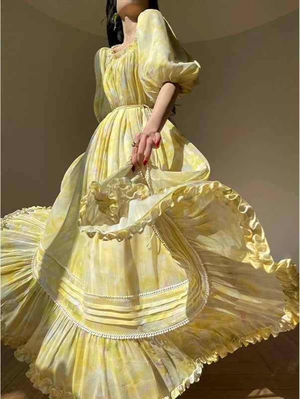 yellow resort dress Asta Resort Natalia Maxi