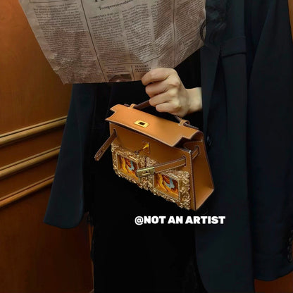 NOT AN ARTIST Botticelli's Venus of the Birth art exhibition-themed clutch bag - GRAVITY