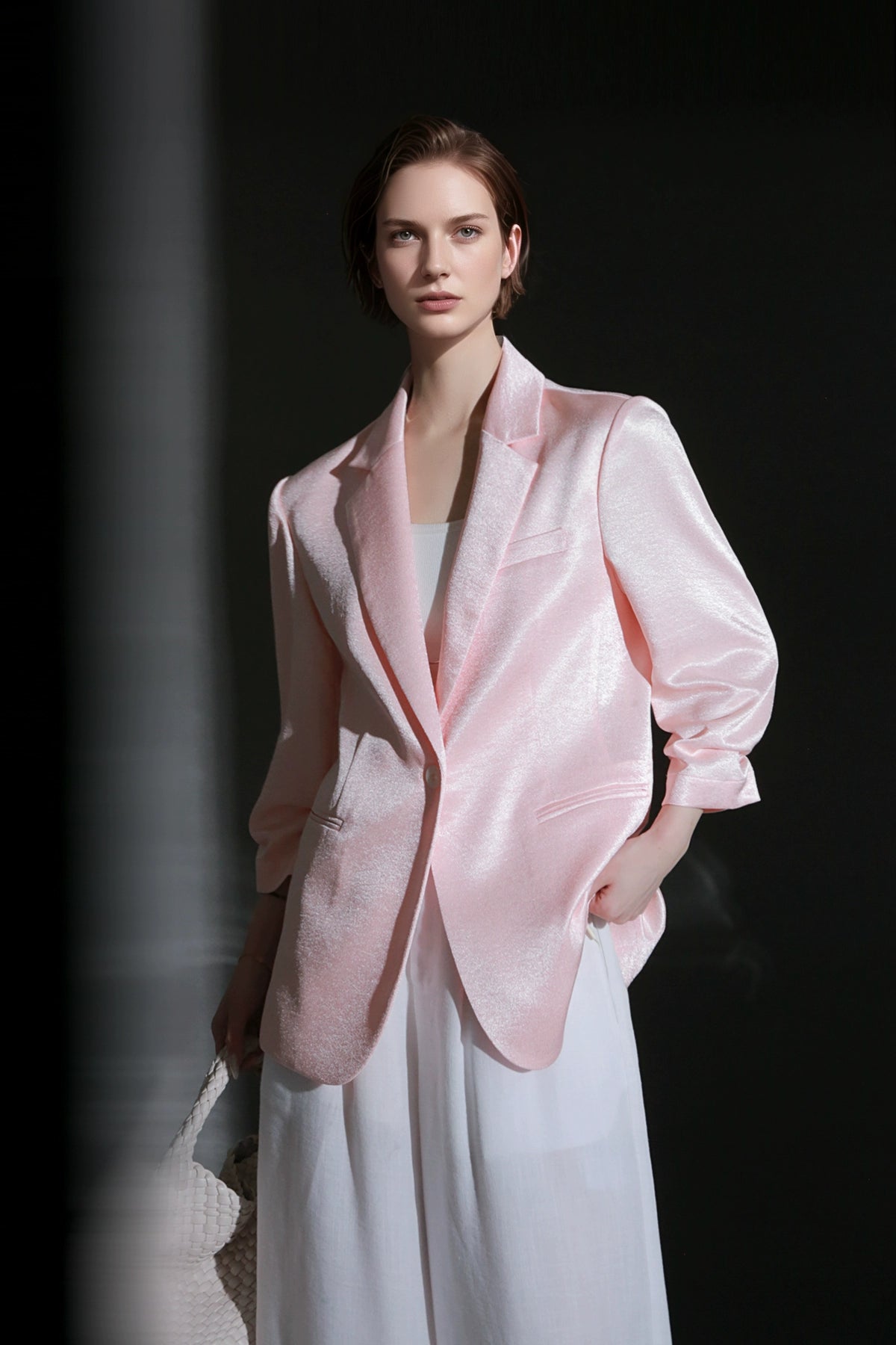 PIAOIN light luxury mercerized acetate heavy industry suit -CAMILLA