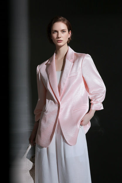 PIAOIN light luxury mercerized acetate heavy industry suit -CAMILLA