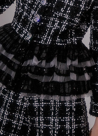 Wardrobes by Chen High End Black and White Checkered Top/Shorts-Herah