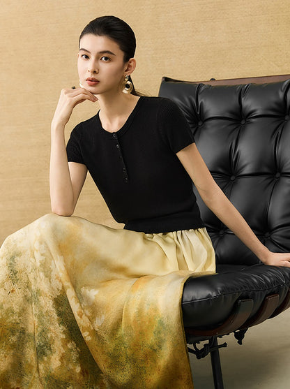 HECO Chinese Versatile Breathable Shoulder Short Sleeve T-Shirt - CEAS.