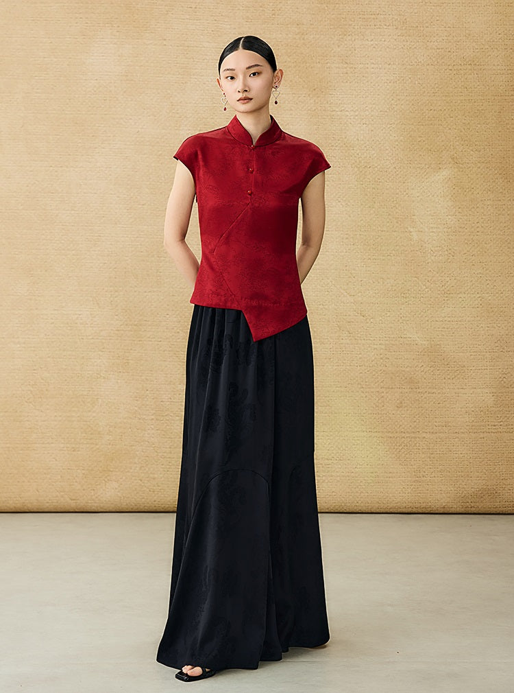 HECO Chinese Style Improved Small Stand Collar Shirt - HEAT .