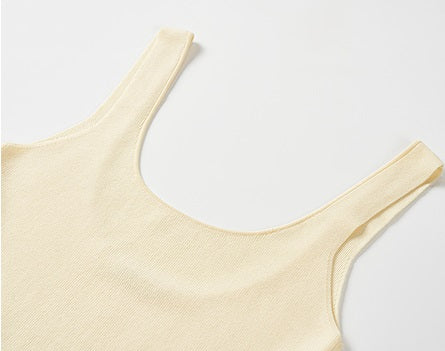 COMME MOI  Women's Beach Resort Silk yellow Dress - bathlomew.