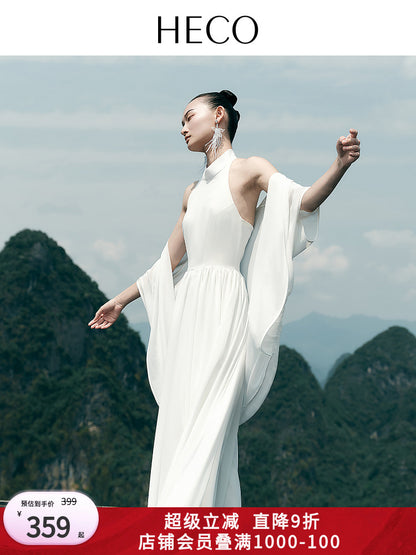 HECO Chinese Slightly Transparent Flowing Shawl Outer Jacket Fairy cape top - TRUST.