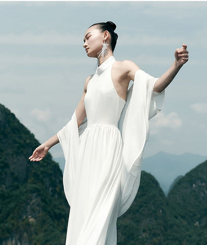 HECO Chinese Slightly Transparent Flowing Shawl Outer Jacket Fairy cape top - TRUST.