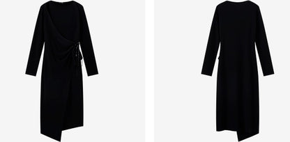 COMME MOI Lu Yan designer new women's fake two-piece irregular dress - HAPPY.