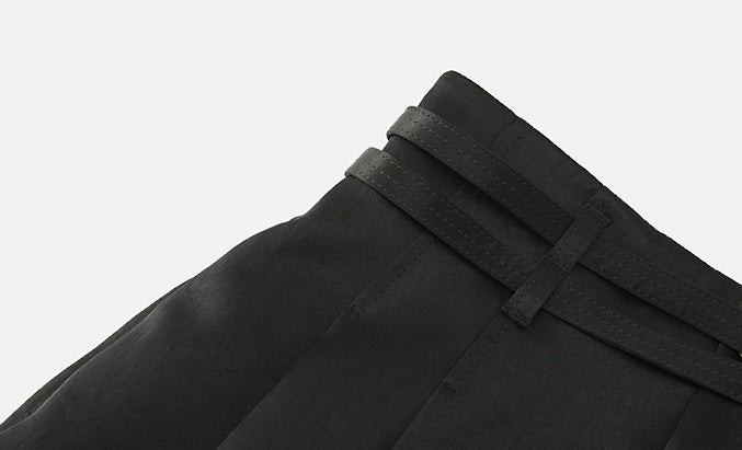 ZHUCHONGYUN A-line silhouette strappy cropped Short-HOUSE.