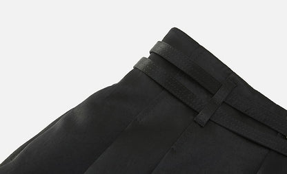 ZHUCHONGYUN A-line silhouette strappy cropped Short-HOUSE.