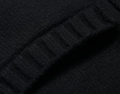 WANGXO | Delicate 12-Needle Wool Pit Texture U-Neck Side Pleated Dress- RINA.