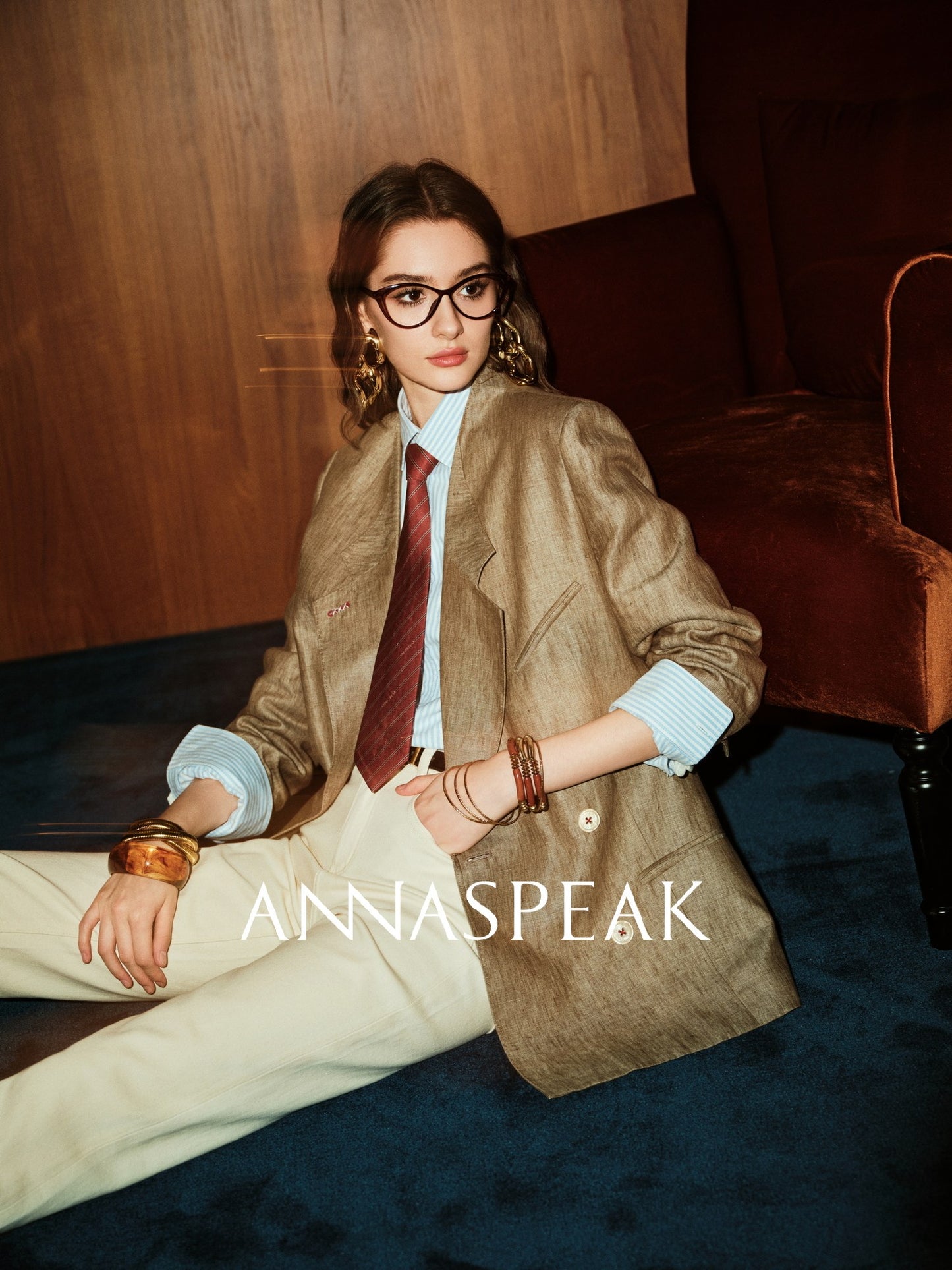 ANNASPEAK Linen Old Money Style Suit -FIGS.