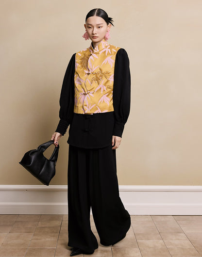 HECO Loose Gold Sleeveless Vest Women - all.