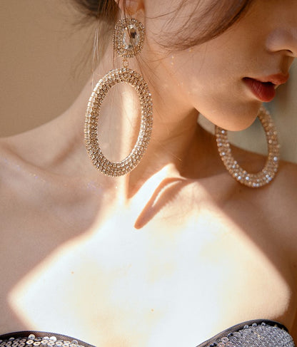 DOLLY Luxury Full Diamond Round Chic Earrings-GRACE