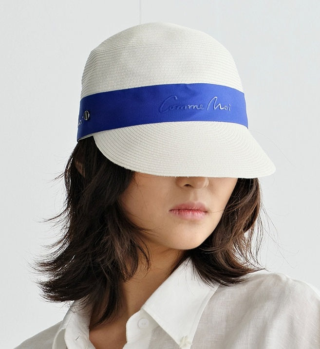 COMME MOI summer logo webbing cap visor - LILY.