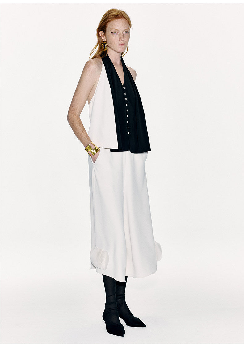 ATELIER MISS LU Backless Halterneck A-line Vest Top - SCOUT