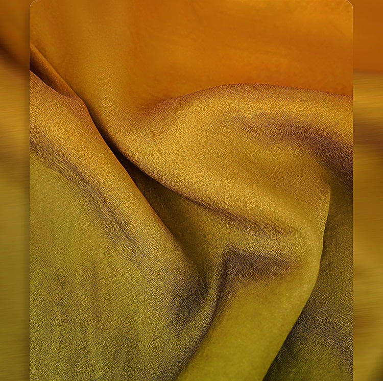 HECO Chinese blended gradient golden dragon embroidered straight skirt - RELY.