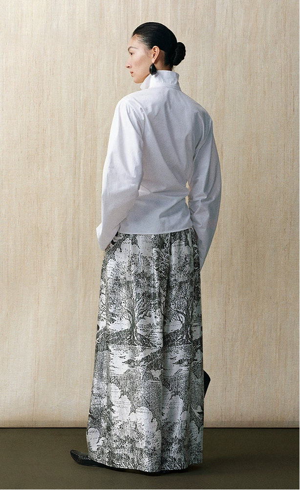 ZHUCHONGYUN bronzing fiber satin loose straight pants and top outfit set-SKYE.