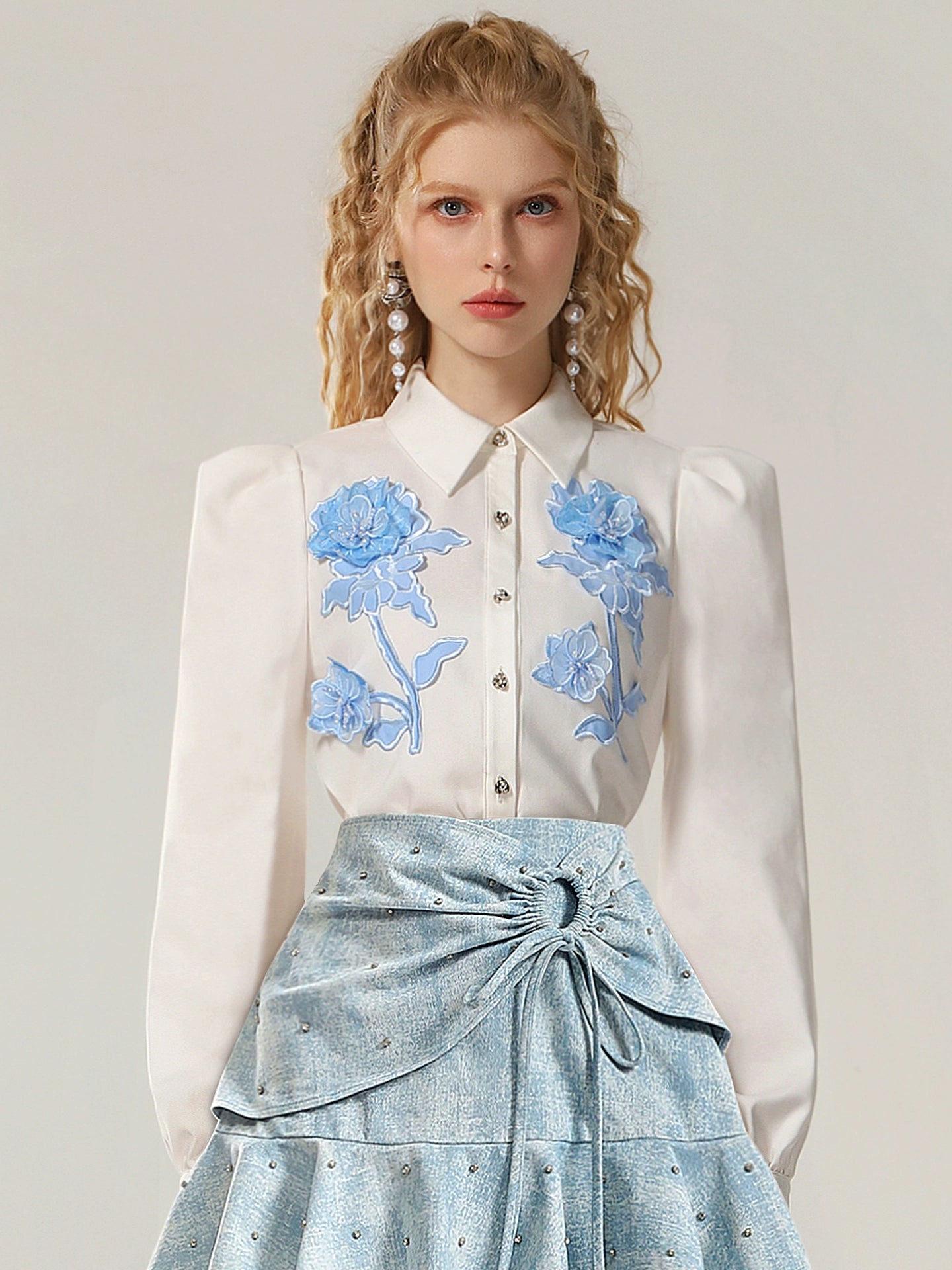 CHECOCRE Stubble French temperament high-end long-sleeved shirt - MUSE.