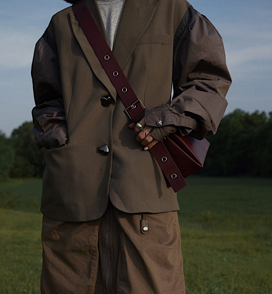 IUBALLET vintage pouch triangle belt buckle Bag - HEALTH.