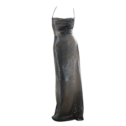 GOUDIN bridal backless French party evening engagement dress-BEAKA.