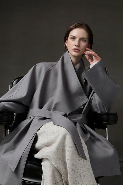 PIAOIN Silhouette design short windbreaker women's luxury jacket commuter-JEAN