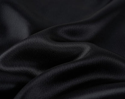 COMME MOI summer black cut-out satin panel flared pants - MADELYN.