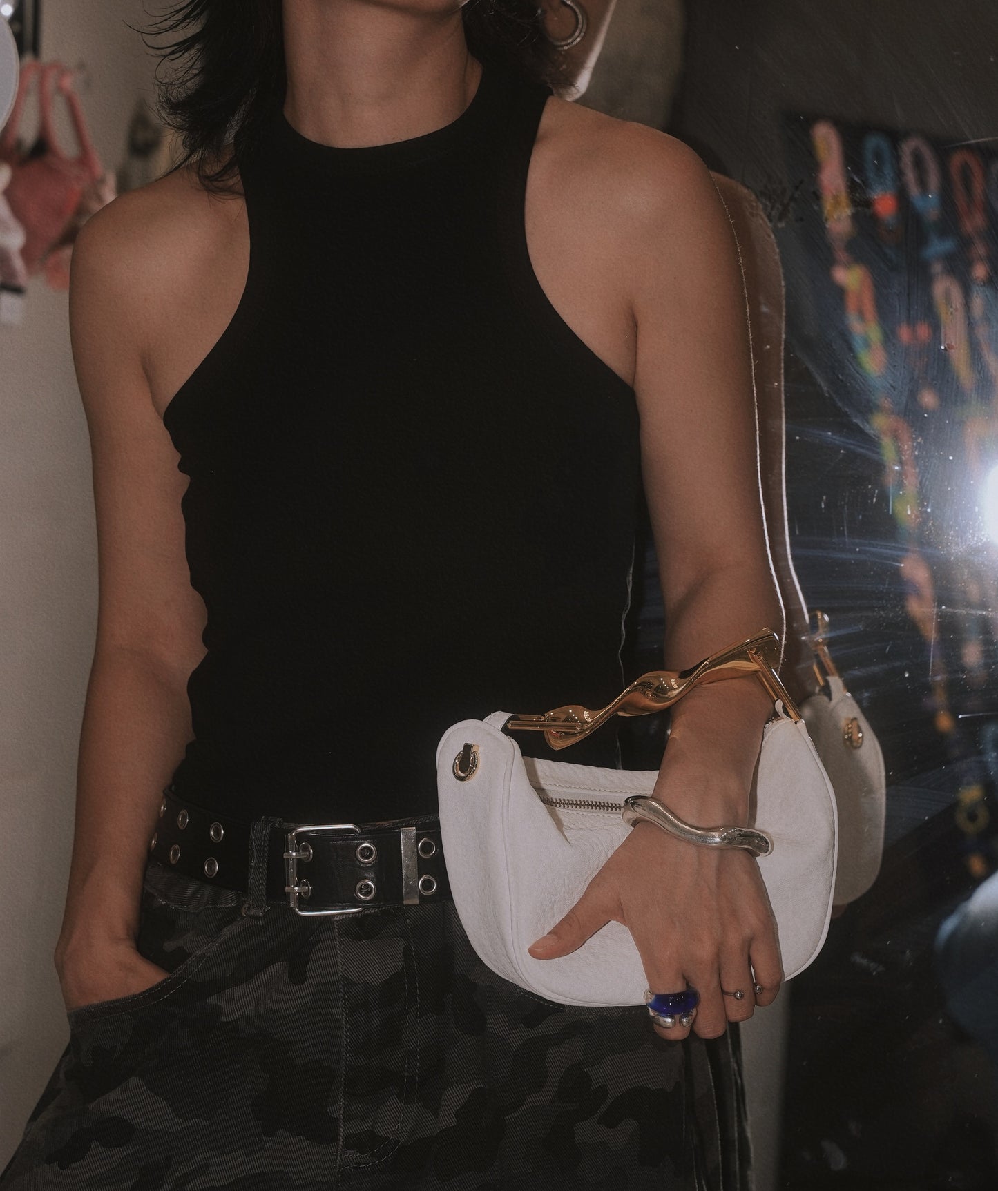 IUBALLET Quantum Gravity Metal Tote Futuristic Crossbody Bag - SONIE.