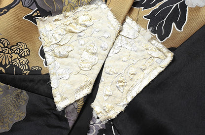 ZHUCHONGYU stitched jacquard straight long skirt--OTOSAKA.