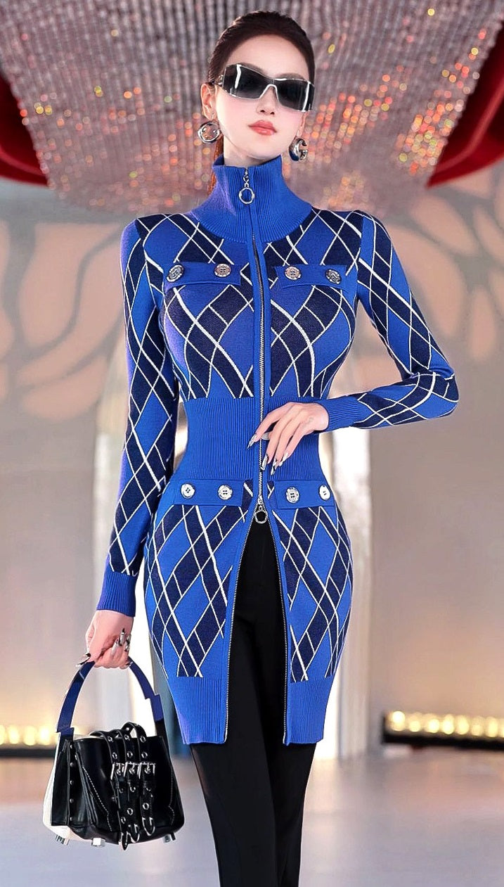 VJE Knitted Zipper Hip Skirt Casual Dress - DURI.