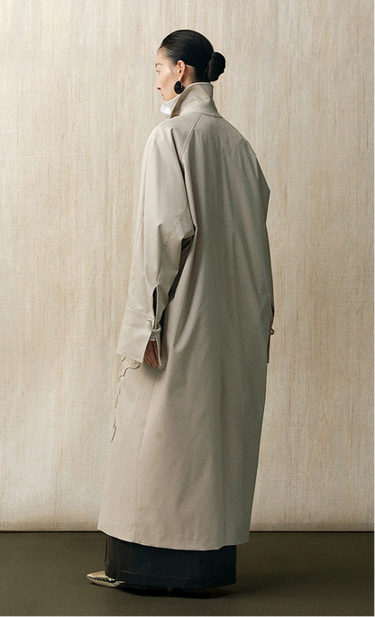 ZHUCHONGYUN khaki embroidered diagonal Chinese jacket-ZOLDYCK.