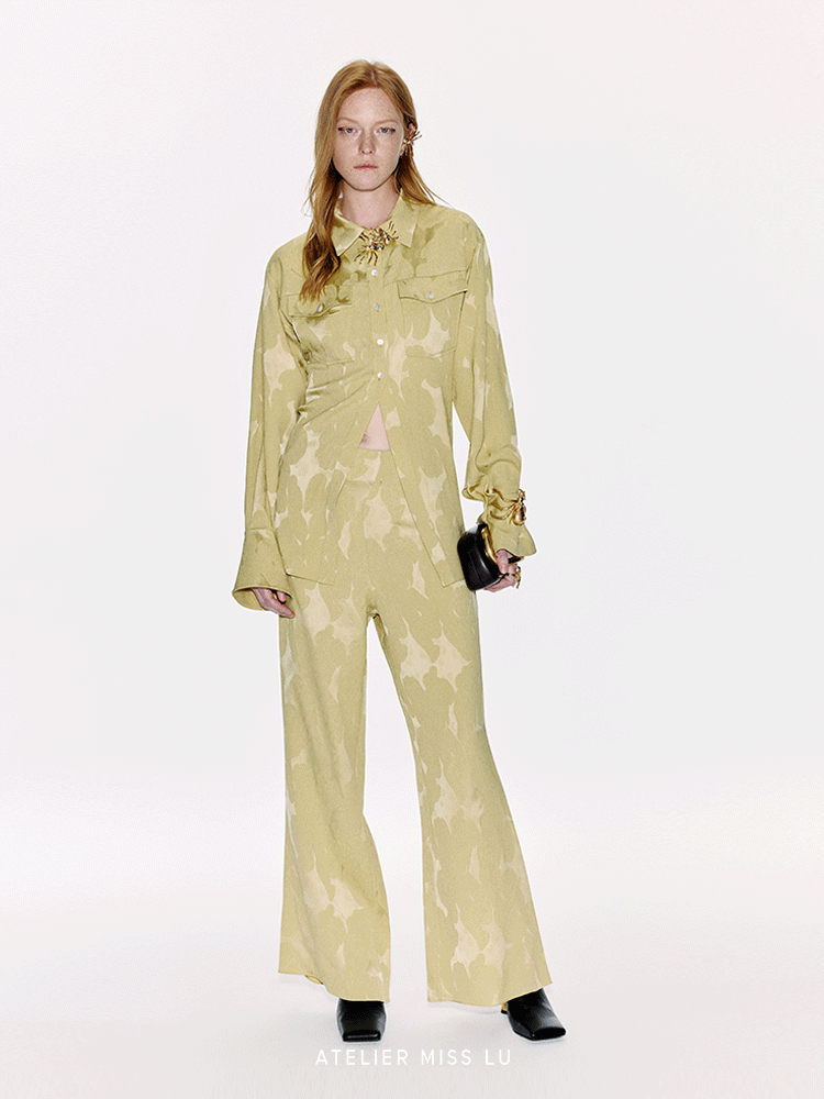 ATELIER MISS LU New Chinese Texture Acetate Waist Top - SIDNEY.