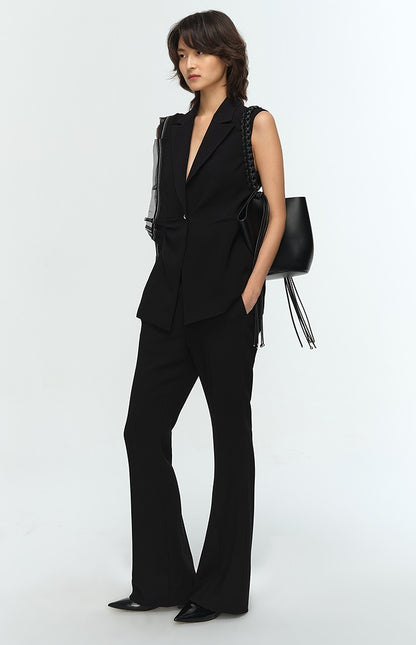 COMME MOI Lu Yan designer's new women's acetate lapel sleeveless slim suit - BROKEN.