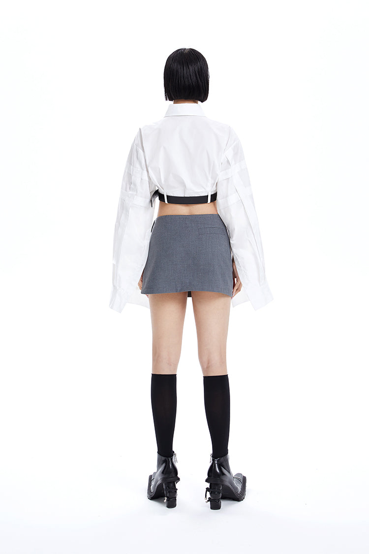 TINY IN ultra-short with large sleeves women's top -LULU.