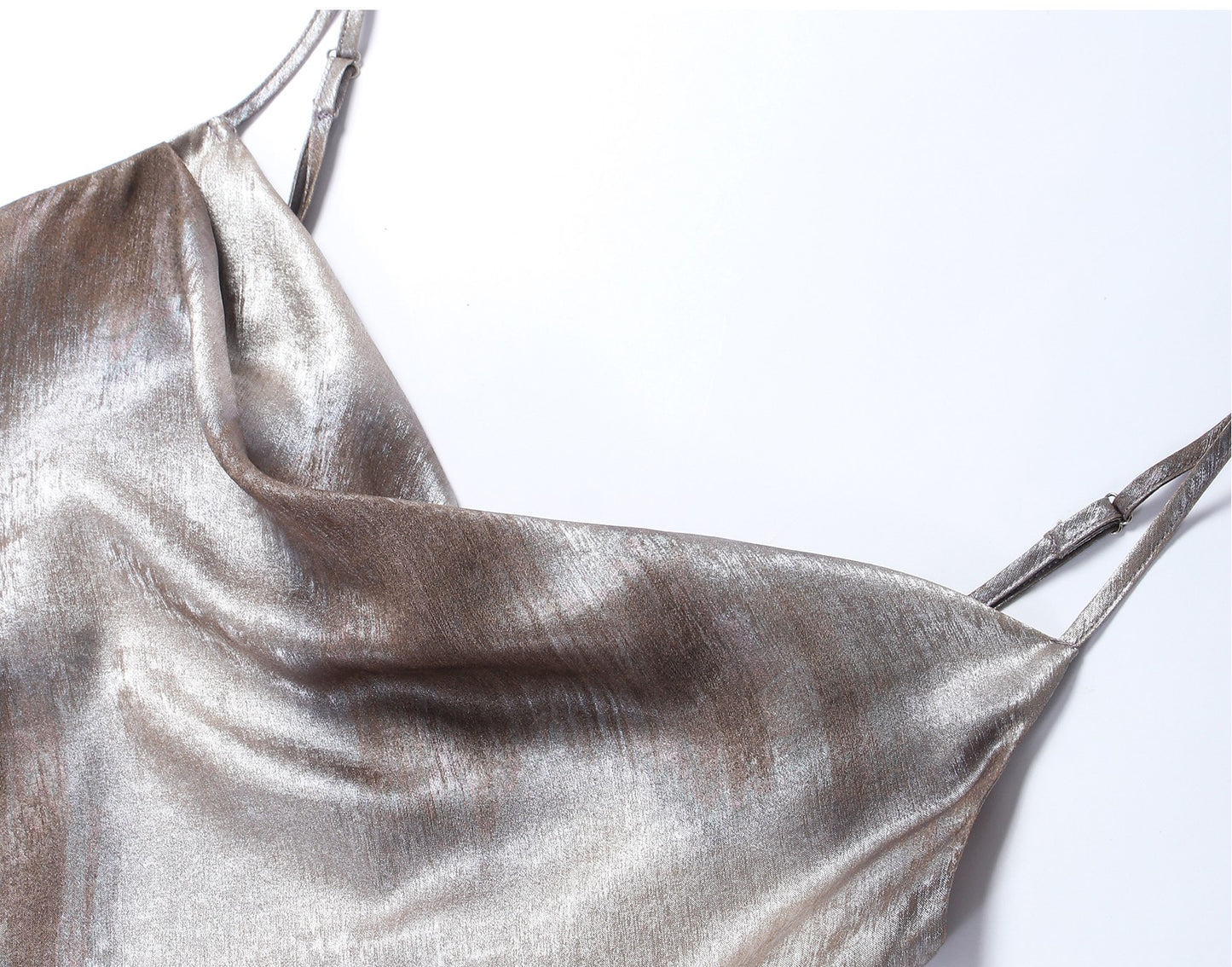 WANGXO Satin Reverie U-Neck Top & Slip Sundress Set - LUMEN.