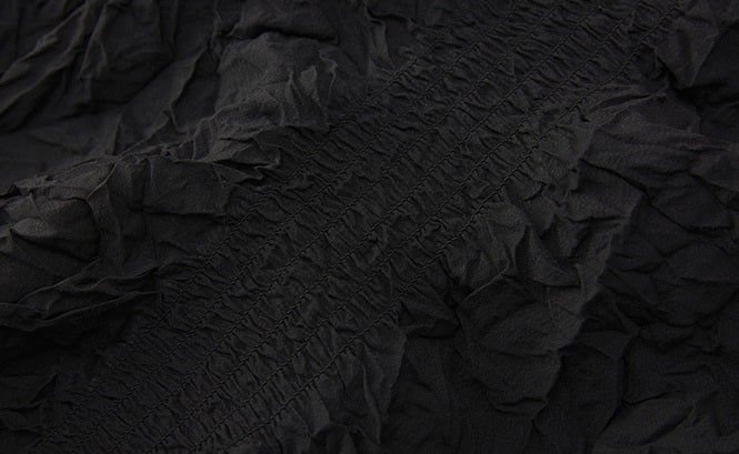 ZHUCHONGYUN light wrinkle buttoned black jacket-ROU.