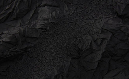 ZHUCHONGYUN light wrinkle buttoned black jacket-ROU.