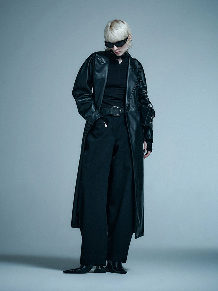ANNAKIKI mid-waisted wool scimitar mid-rise trousers-ITSUKI