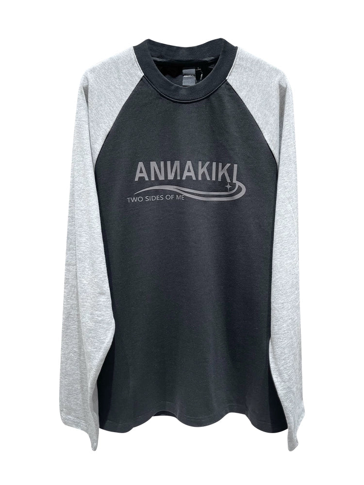 ANNAKIKI women's niche vintage raglan long-sleeved top-DAISUKE